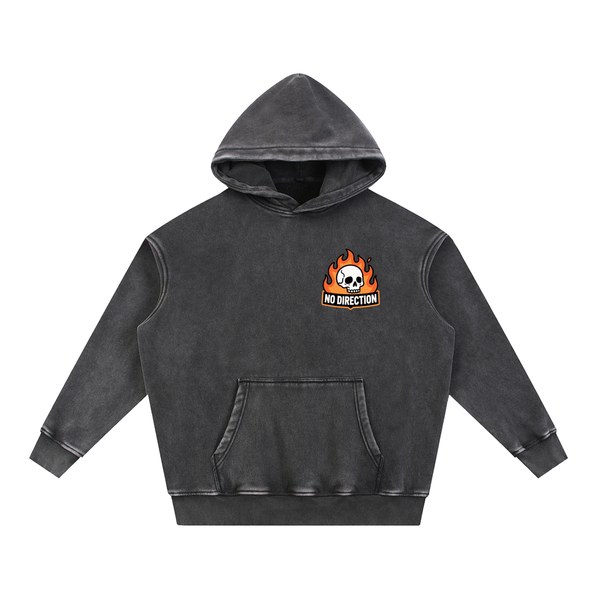 Snow Wash Fleece Oversize Hoodie